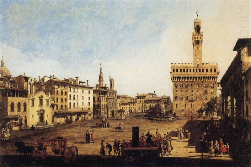 Bernardo Bellotto Piazza della Signoria in Florence china oil painting image